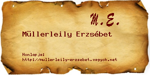 Müllerleily Erzsébet névjegykártya